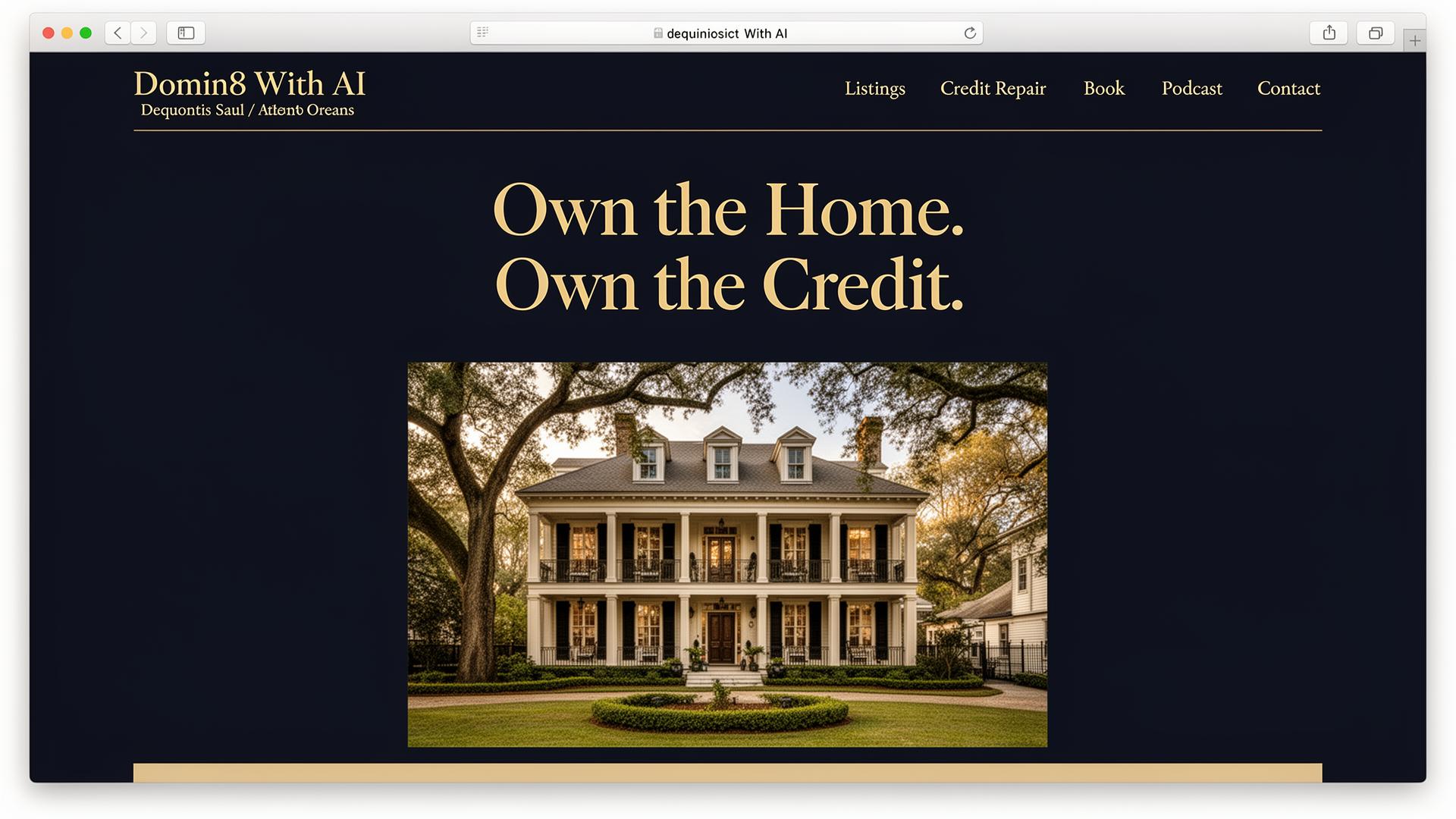 Domin8 With AI — Dequontis Saul website preview